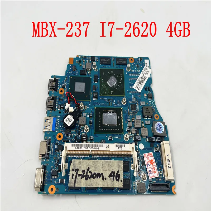 Genuíno original para sony MBX-237 placa-mãe I7-2620 4gb hd6470 512m a1820723a 13.3 polegada rev1.2 testado 100% bom frete grátis