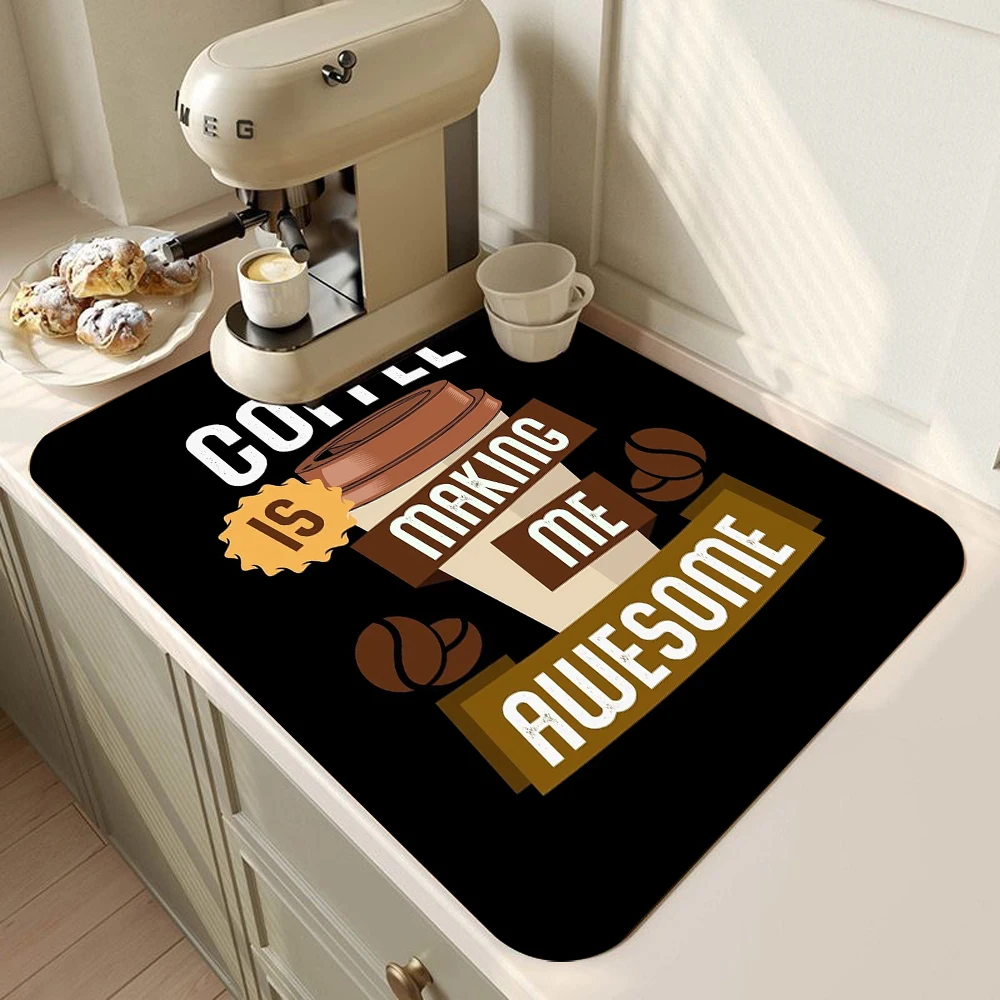 Kitchen Super Absorbent Mat Coffee Dish Draining Mat Drying Mat Quick Dry Bathroom Drain Pad Kitchen Faucet Placemat