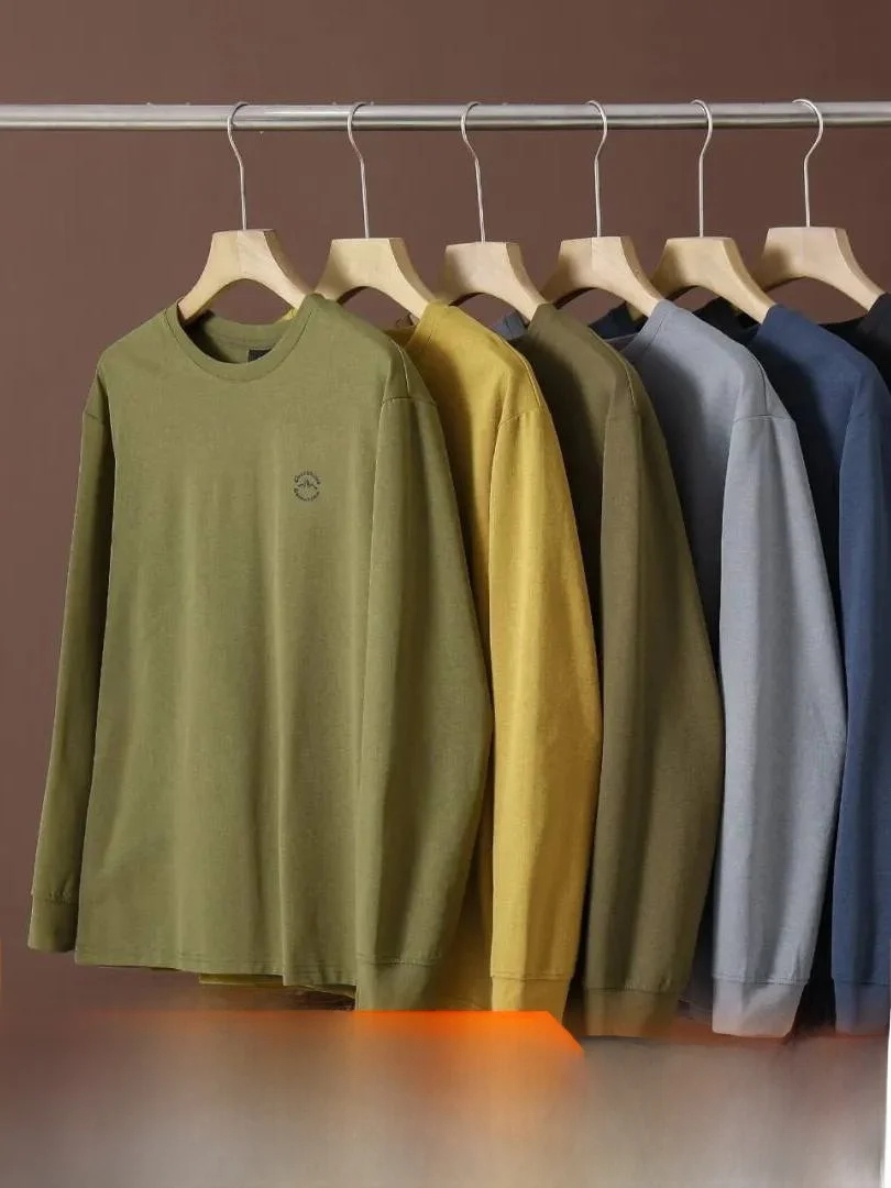 Breathable Long Sleeve Base Shirt Men's Outdoor Autumn Winter Micro-Pore Structure Moisture-Wicking Casual Style T-Shirt