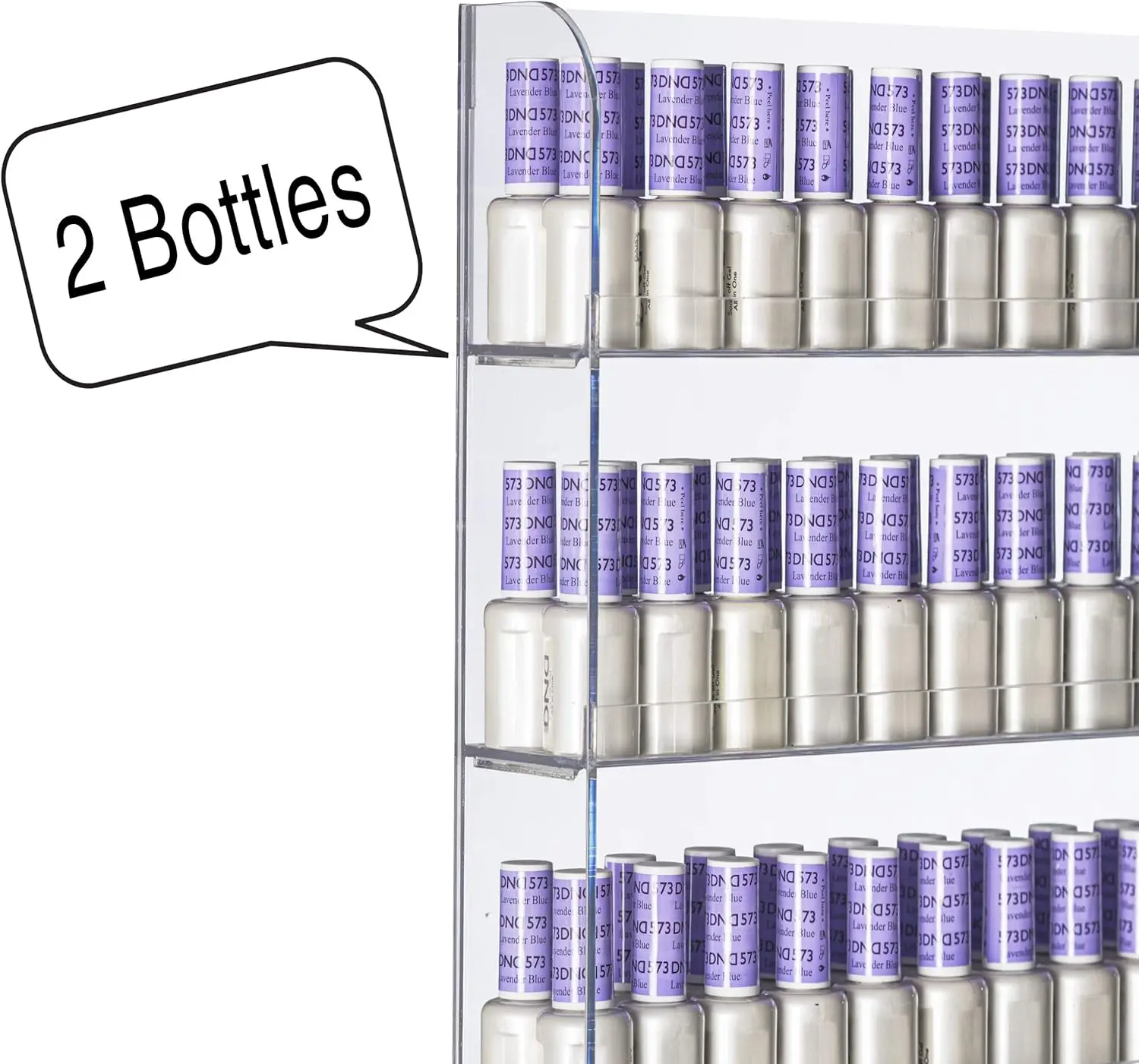 ชั้นวางยาทาเล็บอะคริลิคใส 6 ชั้น จุขวดได้ 180 ขวด ใช้จัดเก็บน้ำมันหอมระเหยและผงจุ่ม