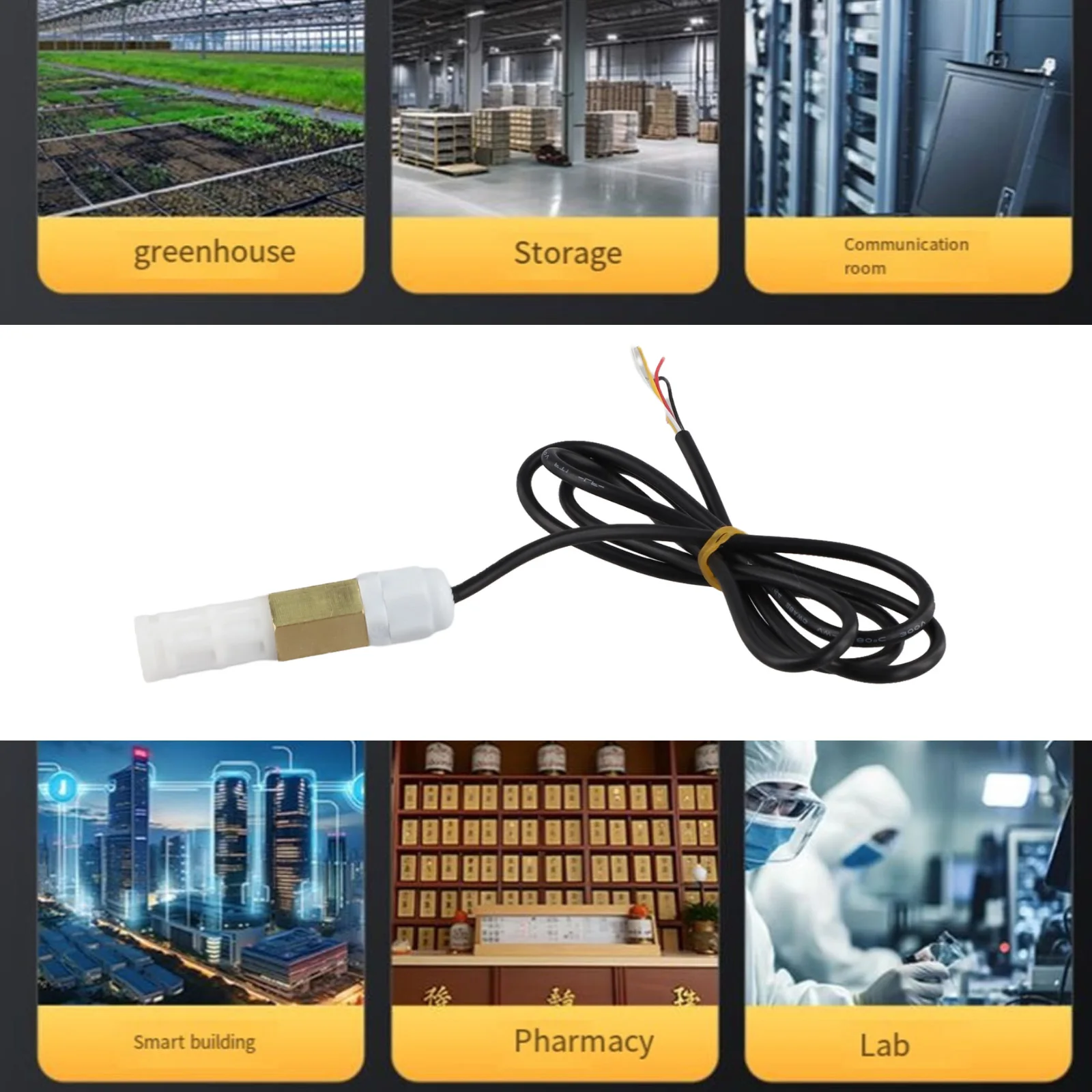 

Temperature Humidity Sensor Transmitter RS485 Collector Module Waterproof Probe Sensor Transmitter Collector Module Humidity