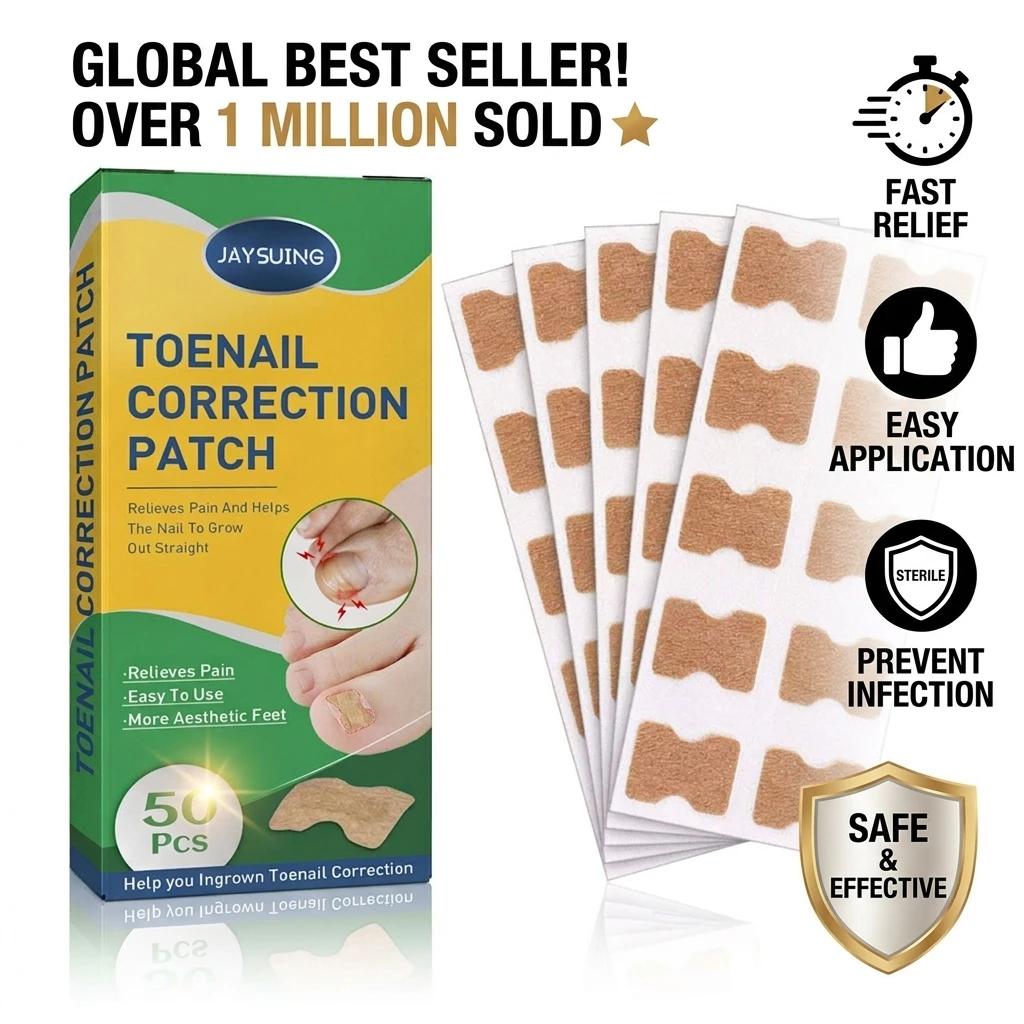 50pcs/box Orthodontic patch for embedded nails Gentle and non irritating nail correction patch Foot care products 2026 New