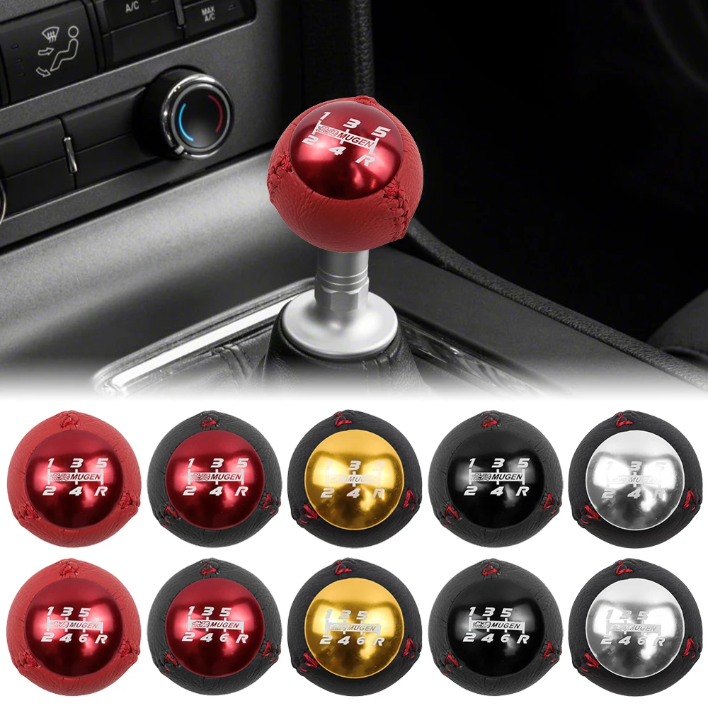 JDM Style Mugen RR Leder Schalthebelknauf 5/6-Gang M10x1.5 für Honda CRZ Type R Civic FA5 FG2 SI – Praxisgetestet & Empfohlen