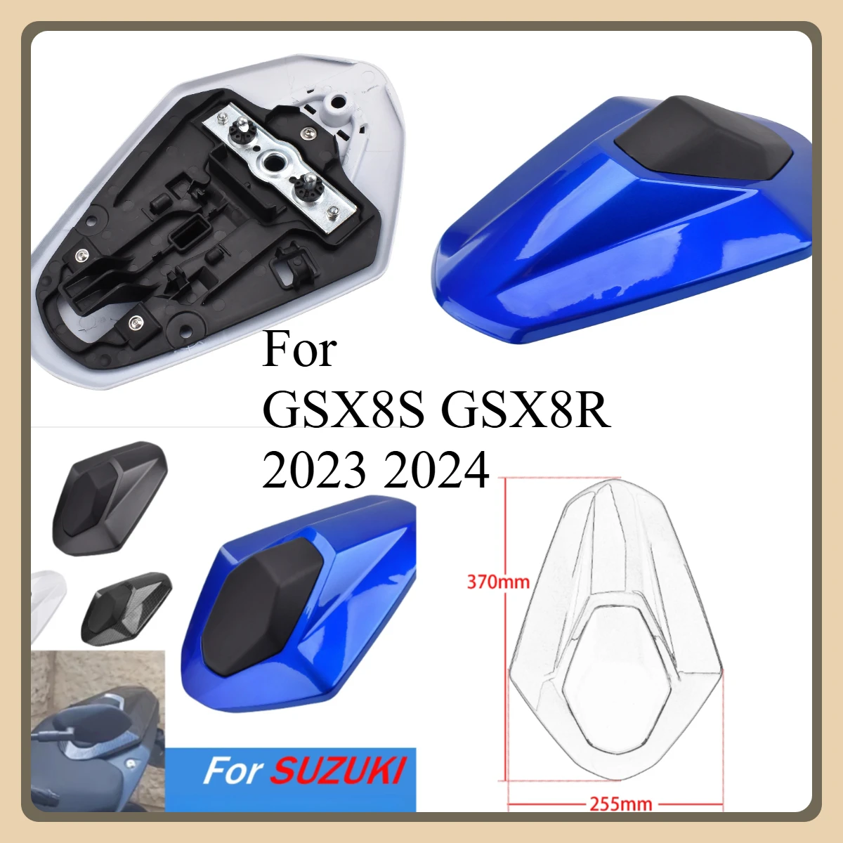 

Обтекатель сиденья мотоцикла для Suzuki GSX8S GSX8R 2023 2024, чехол на заднее пассажирское сиденье, обтекатель, аксессуары GSX 8S 8R