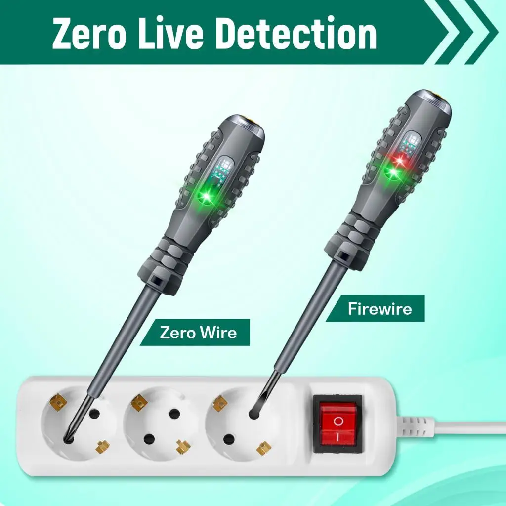 Non Contact Voltage Tester Screwdriver Electric Pen Circuit Detector with Bright Light for Electrical Switch Checking Portable