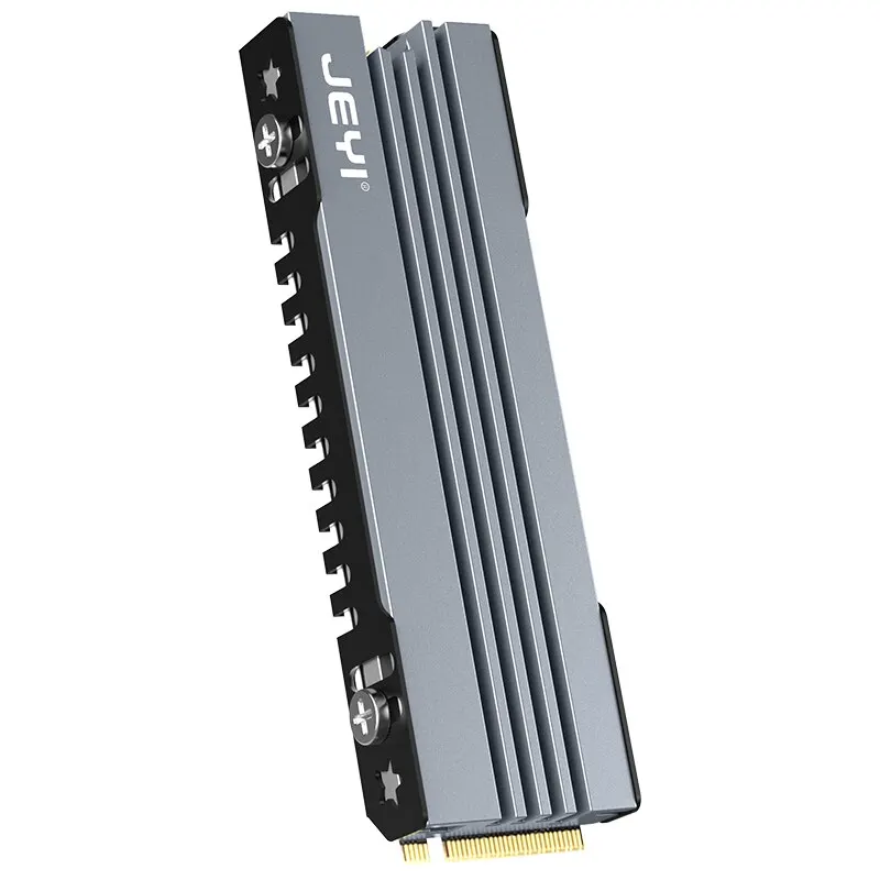 JEYI M.2 SSD-Kühlkörper, 2280 NVME NGFF SSD-Kühlung, Vollaluminium-Kühler mit thermischem Silikonpad für Motherboard/PS5