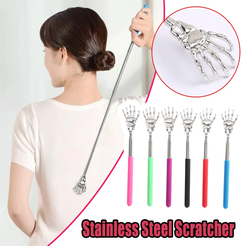 

Stainless Steel Back Scratcher Retractable Magic Hand Self Use Itch Relief Massager Household Personal Care Gadget for Elderly