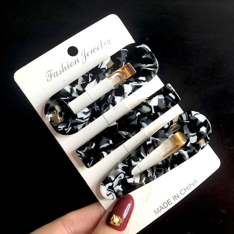 Neue 3 stücke Set Mode Acryl Haar Clip Für Frauen Koreanische Trendy Geometrische Haar Berrettes Mädchen Haar Zubehör Hairgrip Großhandel – Detail 4