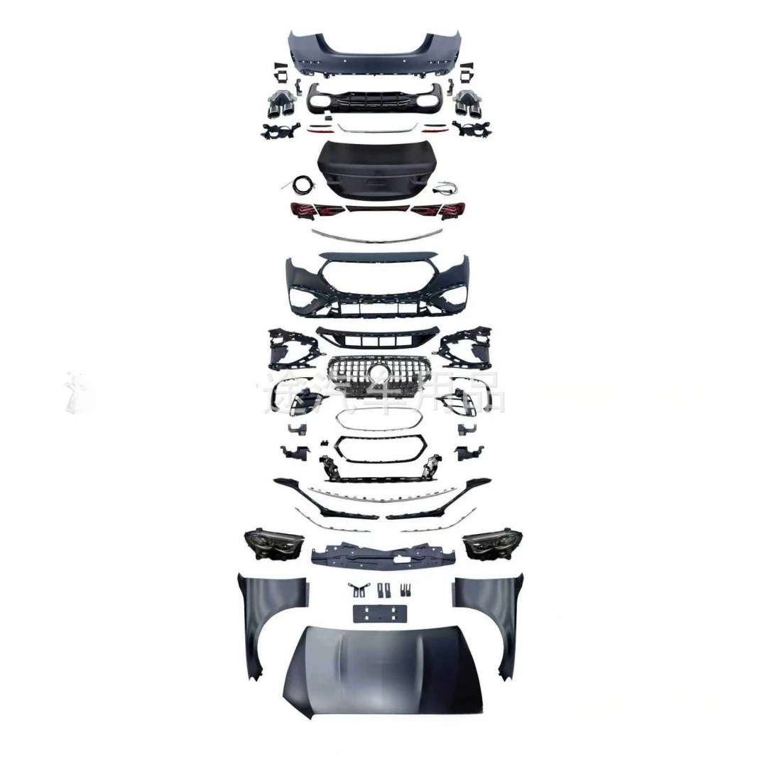 Body Kit for Mercedes E Class W213, E53 Upgrade, W214 Bumper Surround Set, Car Modification Accessories