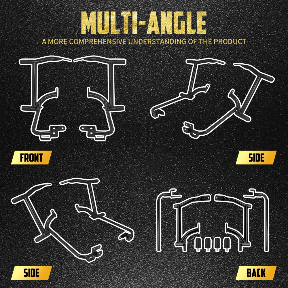 

Motorcycle Rear Saddlebag Guard Crash Bar Bracket Rail For Harley Touring Road Electra Street Glide 2014-Up CVO Limited FLHTK