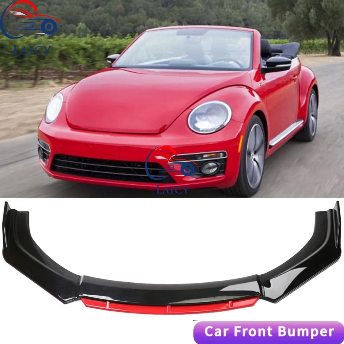 LAICY Do Beetle A5 2011-2016 Samochodowy Przedni Splitter Spojler Pod Zderzak Dyfuzor Body Kit Listwa Ochronna Air Dam Czarny