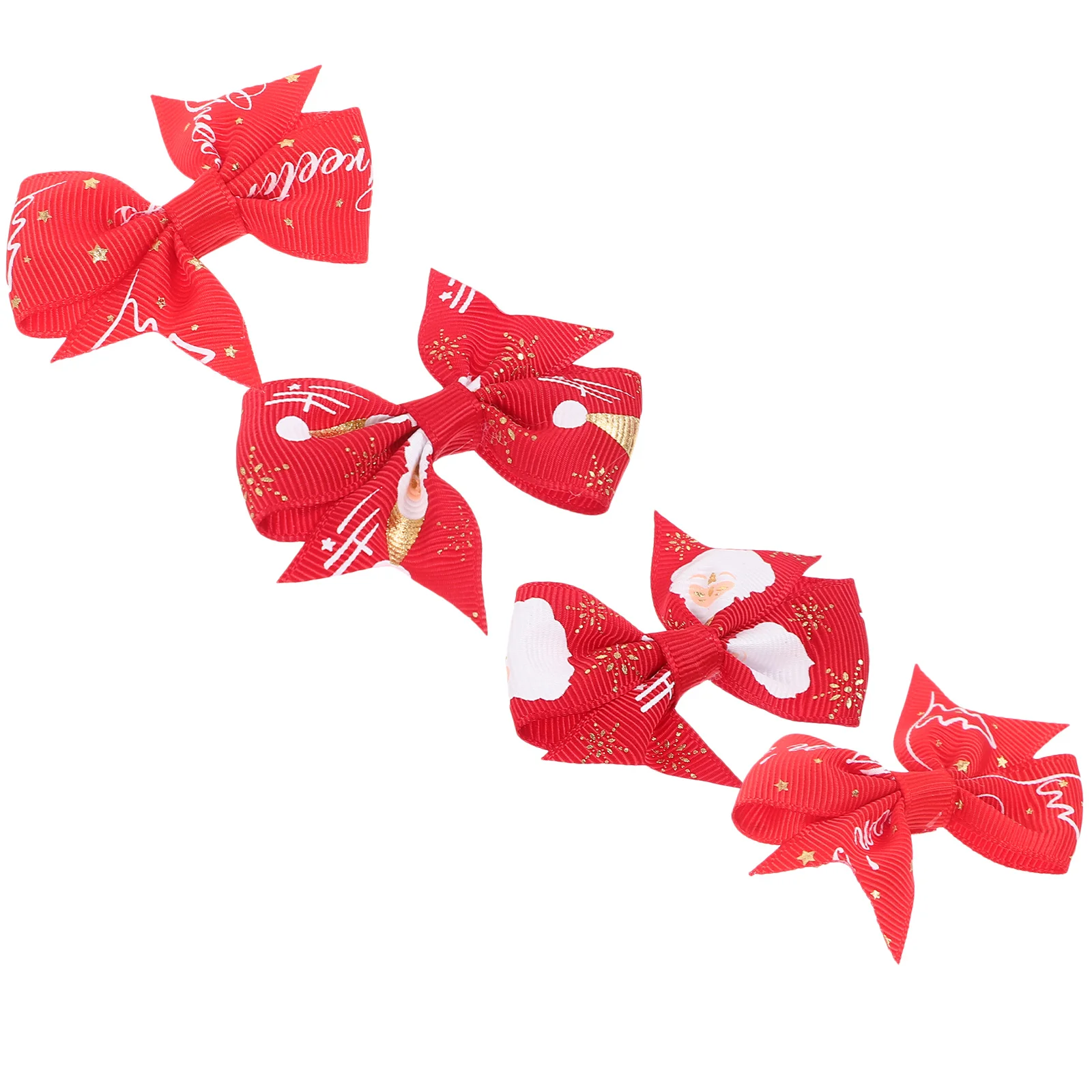 

4 Pcs Hair Clip Accessories Christmas Party Headdress Cartoon Barrette for Headgear Xmas