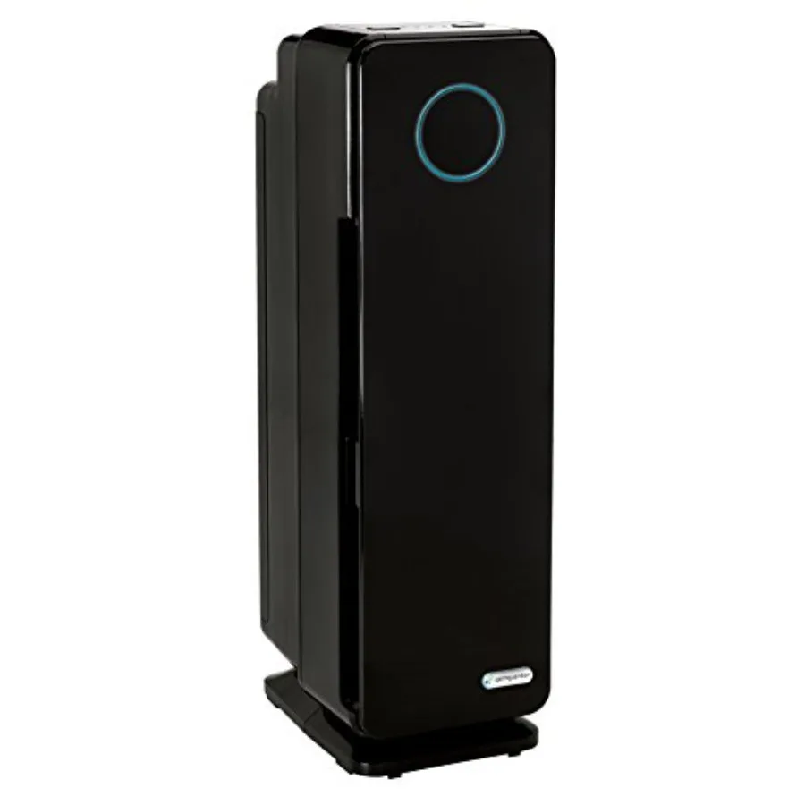 

Очиститель воздуха 5-в-1 с HEPA-фильтром и УФ-С светом для дома и помещений с домашними животными, 743 кв. фута 22-дюймовая черная башня Ft. Tower