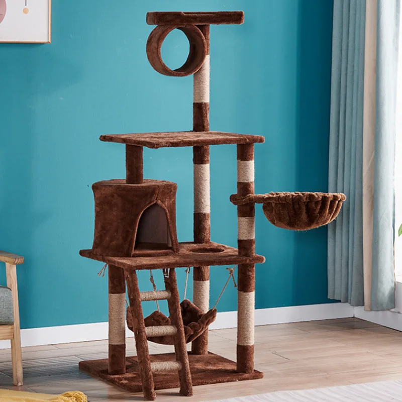 Foreign trade export cat climbing frame nest tree integrated nest cat scratching column jumping platfor