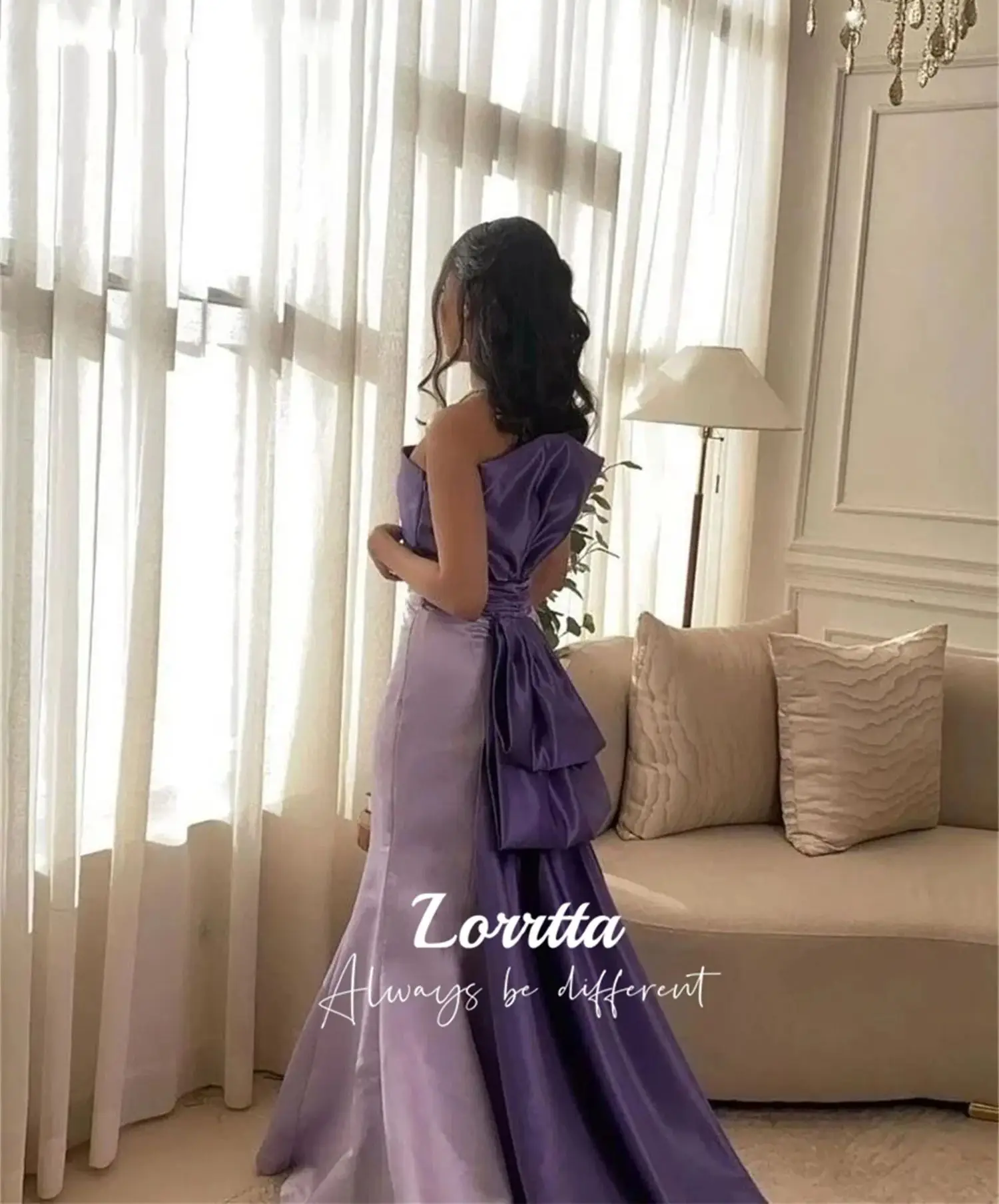 Lorrtta Fishtail Cut Special Occasion Dresses Satin Evening Dress Robe Soiree De Luxe 2024 Ball Gowns Customized فساتين سهرة