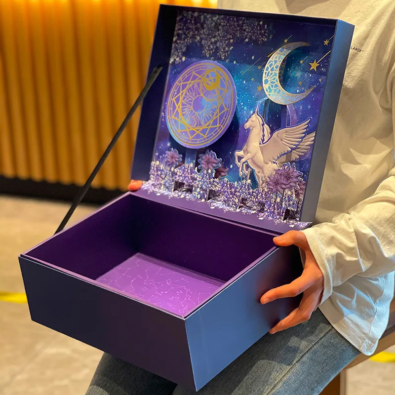 3D Relief Stereo Herbruikbare Luxe Geschenkdoos Set Verjaardagscadeaudoos voor huidige Bruiloft Verpakking Voor Meisjes Kind Decoreren Benodigdheden