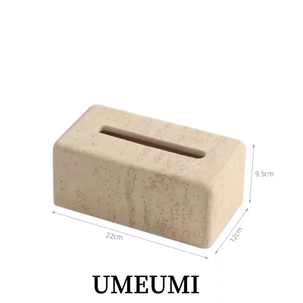 Imagem -06 - Suporte de Caixa de Tecido Retangular de Mármore Luz Abstrata Mesa de Luxo Criativo Bege Tecido Papel Capa Ins Moderna Sala de Estar