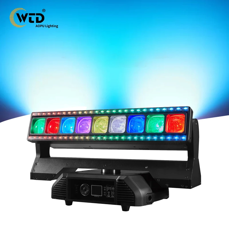 

AOPU RGBW 9x40W LED Strobe Light Stage Lights Moving Head Zoom Wash Light With An Infinite Color Mixing System