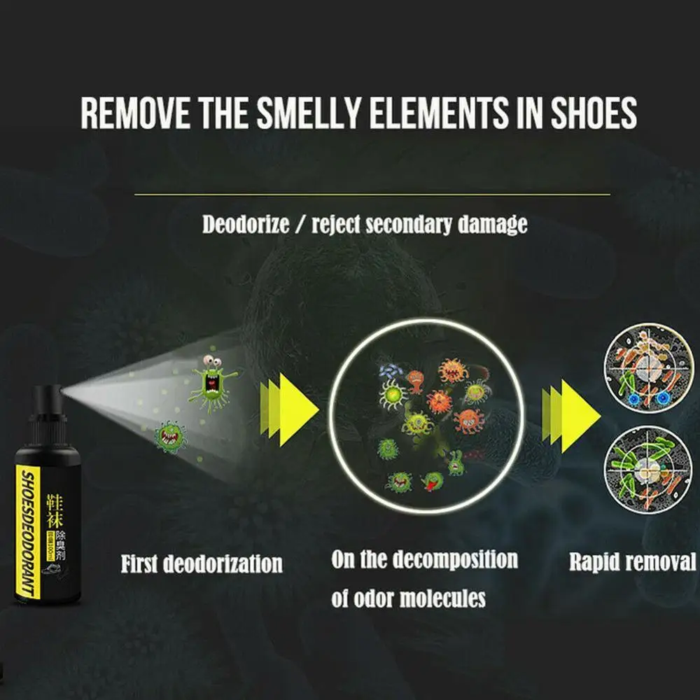 신발 탈취 스프레이, 신발 냄새 제거제, 양말 냄새 제거 스프레이, 발한 억제제, 발 땀 냄새 제거제, 100ml