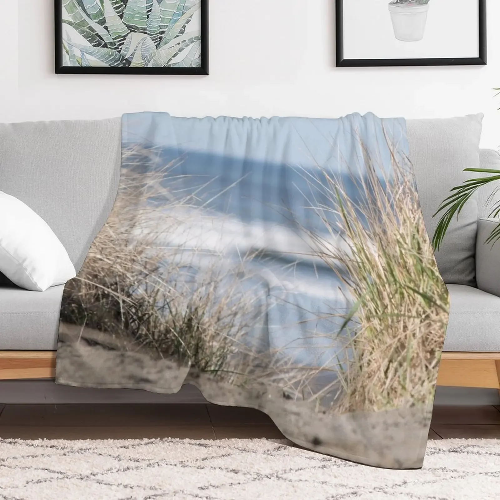 The Beach Beckons Path To Ocean Shore Throw Blanket All Season Soft Lightweight Blanket for Home
