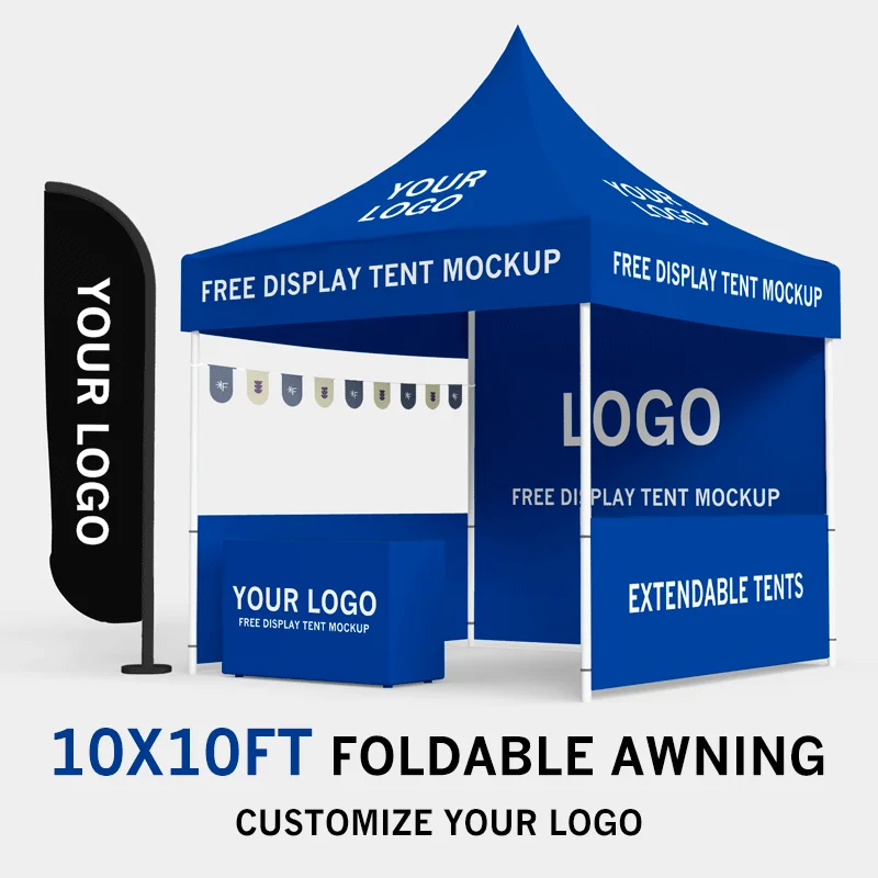 Custom Printing 10x10ft Display Tent Summer Camping Activities Promotion Portable Foldable Promotional Display Tent