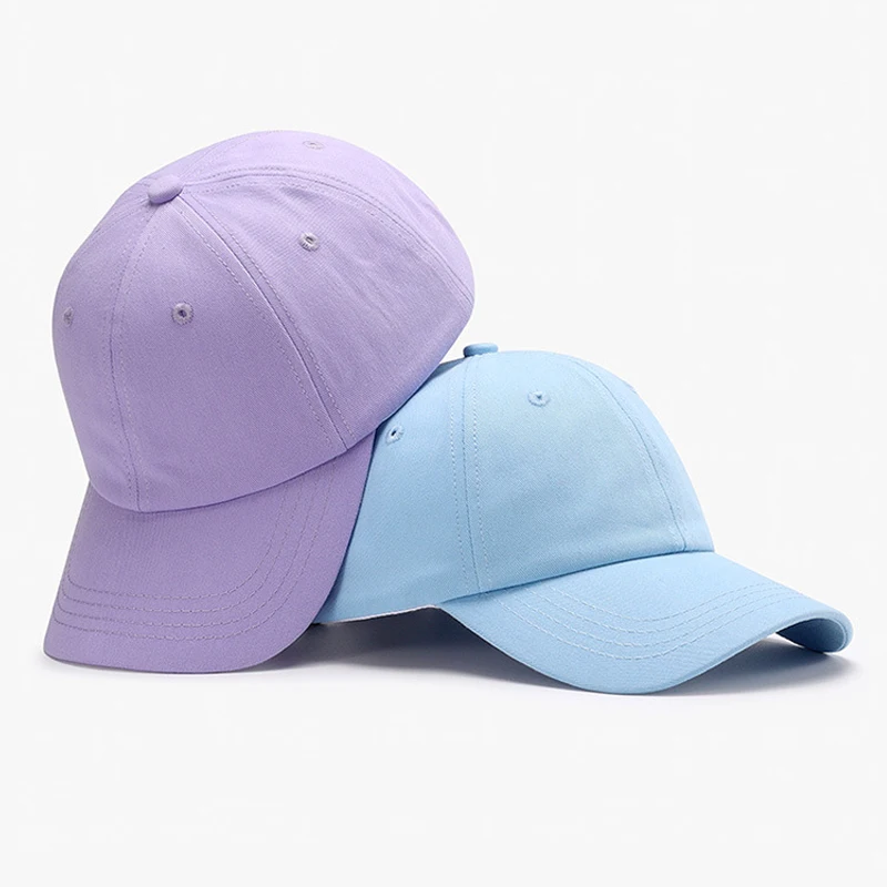 classic solid color baseball cap women men unisex cotton 17 colors soft top fresh color spring summer cap sun hats