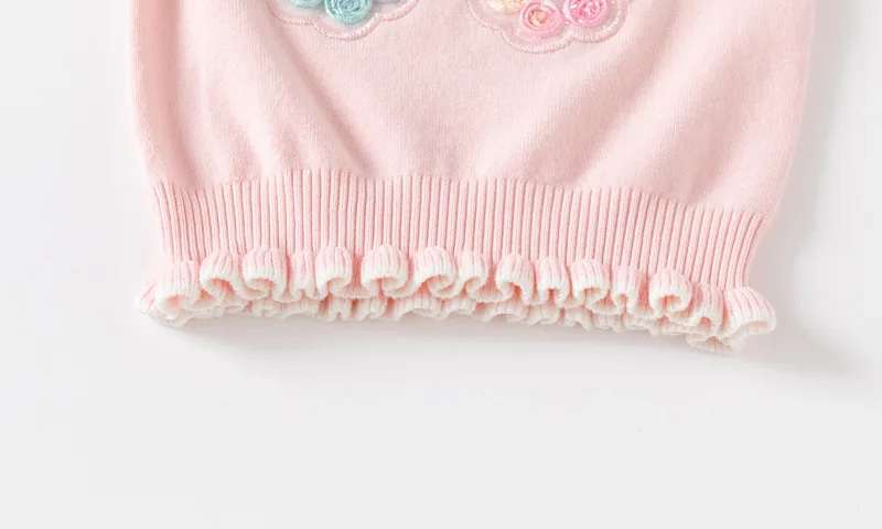 2024 Children Autumn Clothes New Baby Girls Sequin Butterfly Pullover Knitwear Tops Kids Ruffle Long sleeves Cotton Warm Sweater