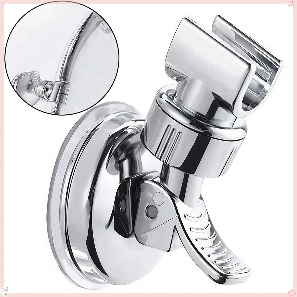 

JJYY Shower Bracket Universal Adjustable 360° Suction Cup Rail Head Slider ABS Bathroom Fixture for Home Improvement