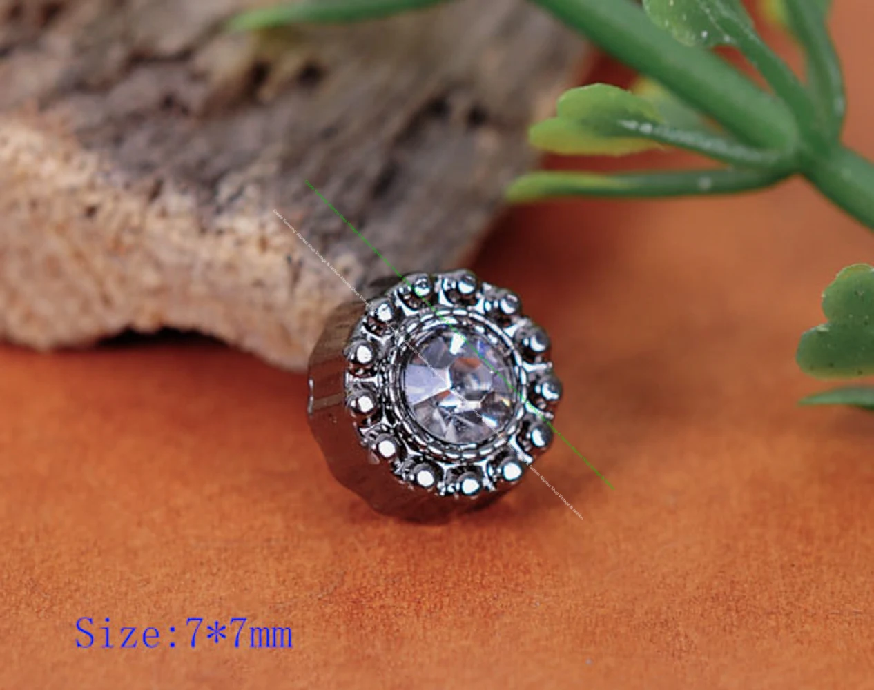 7*7mm Shinny Flower Rhinestone Snap Rivet Studs Tacks For DIY Leathercraft Belt