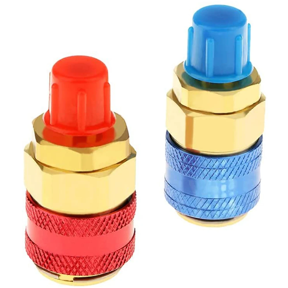 R134A Low High Auto Car Quick Coupler Connector Brass Adapters Car Air Conditioning Refrigerant Adjustable AC Manifold Gauge