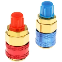 Connecteur à coupleur rapide pour voiture, adaptateurs en laiton, pour climatisation de voiture, réfrigérant, jauge de collecteur AC réglable, R134A 4