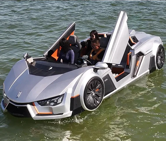Glasfaser-Motor-Jetski-Boot mit 4-Takt-Außenbordmotor für Auto- und Wassersport-Unterhaltung