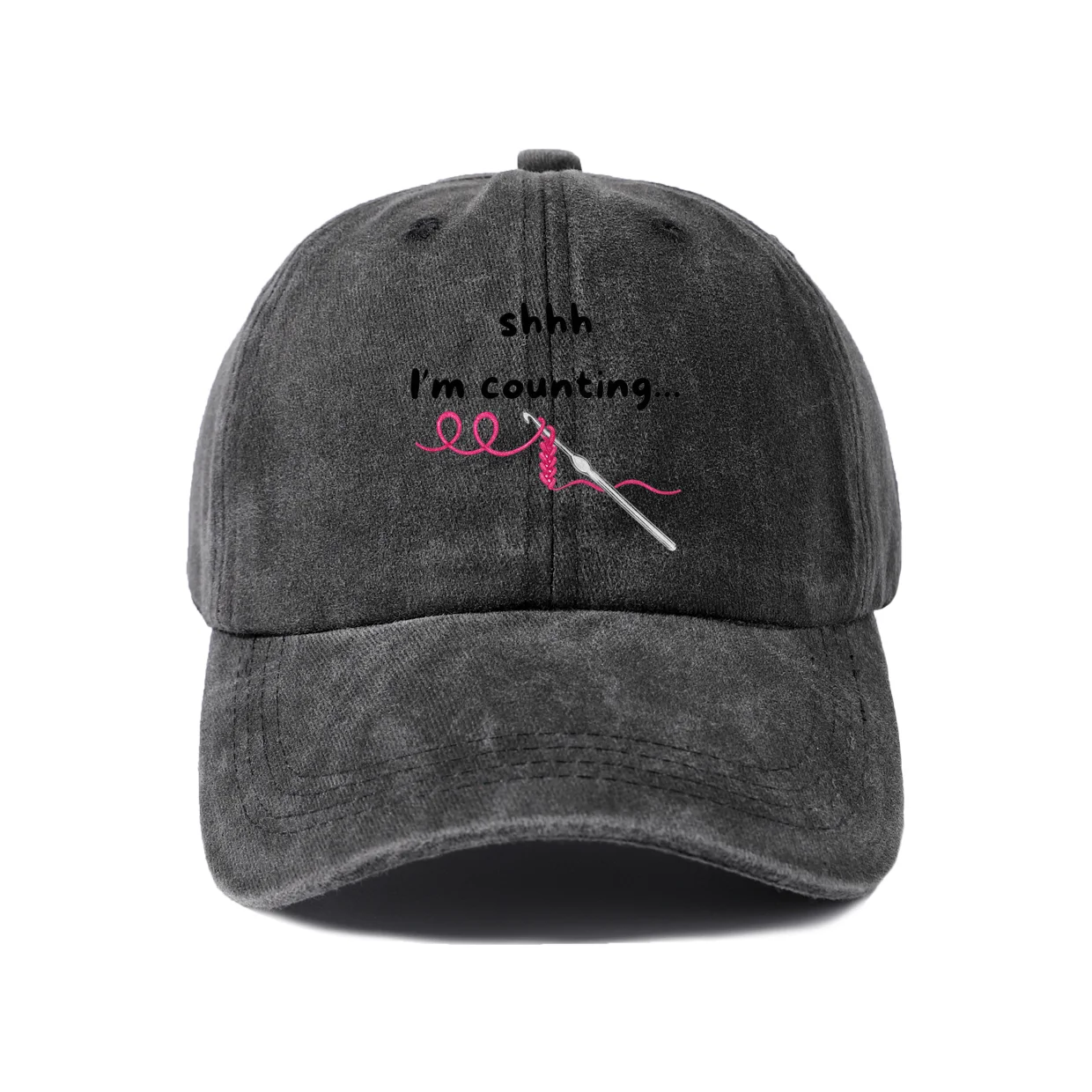 Counting Graphic Vintage Washed Baseball Cap, Adjustable Unisex Dad Hat for Men and Women