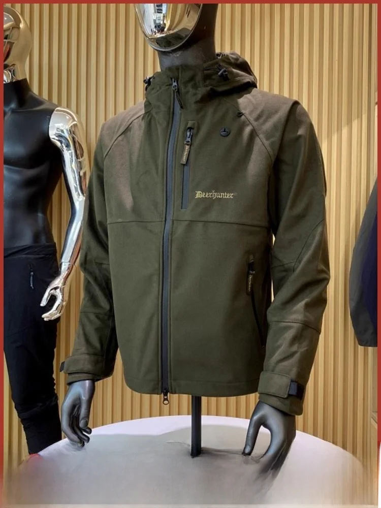 

Royal Approval Sve Rubberized Jaet Мужское осенне-зимнее ветрозащитное повседневное пальто с капюшоном и застежкой-молнией