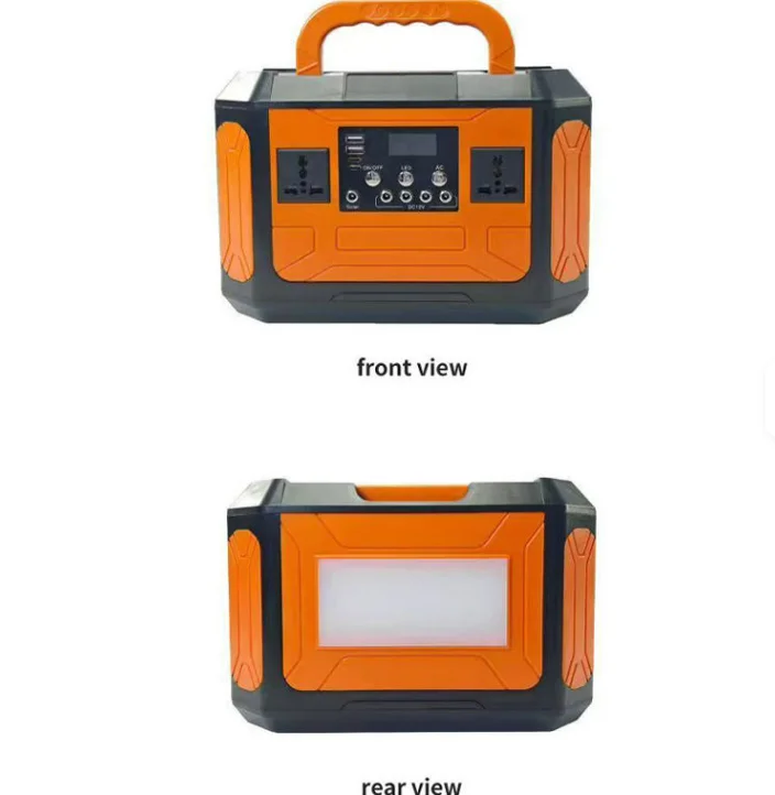 500W Portable Power Station 384Wh LiFePO4 Battery Multi Ports USB AC DC Output Outdoor Travel Fishing Backup Power Source