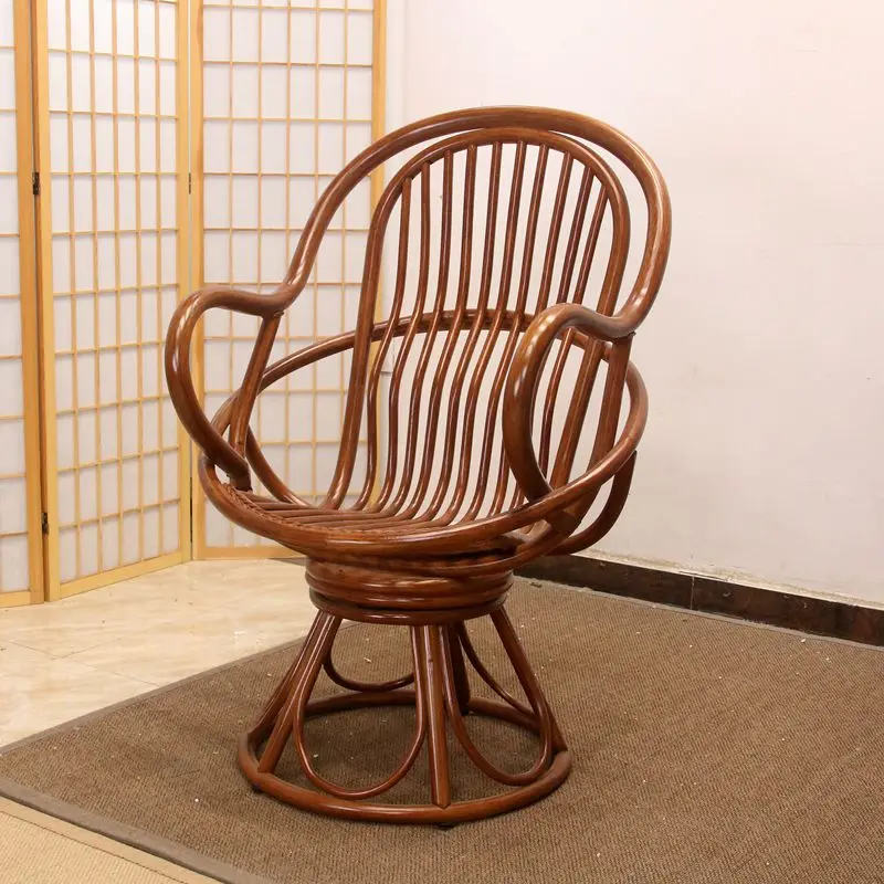 

Indonesian Vine Chair Natural Vine Spinning Chair Backrest Elderly Chinese Balcony Table