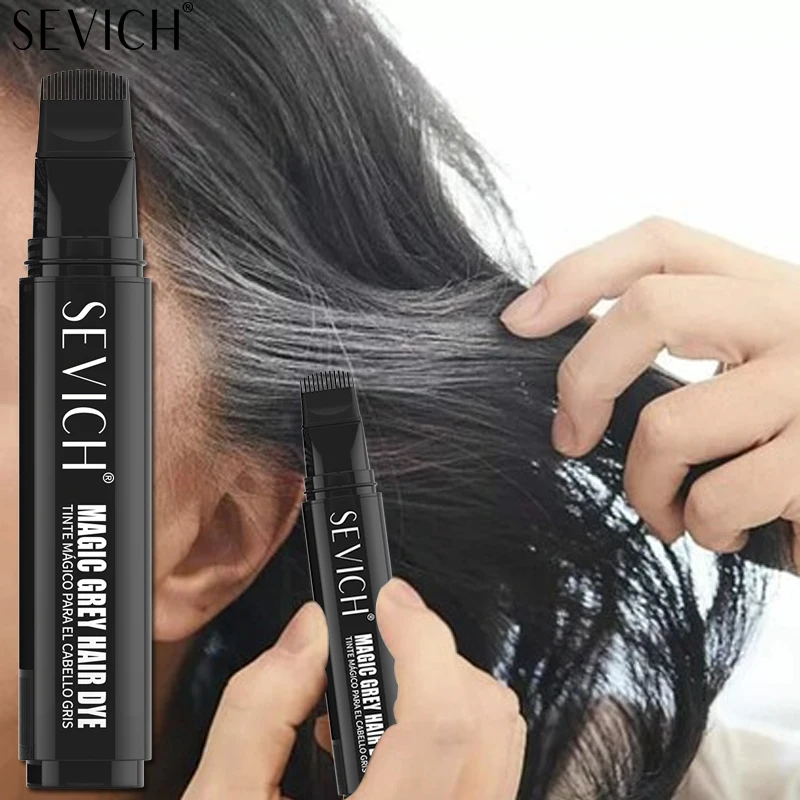 Temporary Hair Dye Pen Disposable Hair Root Touch Up Black Brown Hair Color Stick Fast Temporary Cover Up White Hair Concealer