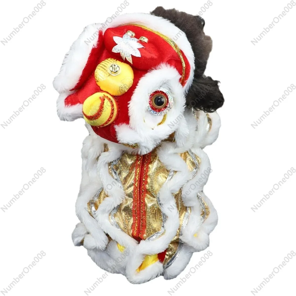 Lion Dance Costume for Small Dogs Cats, Chinese New Year Pet Outfit for Teddy Corgi, Festive Winter Apparel Wholesale