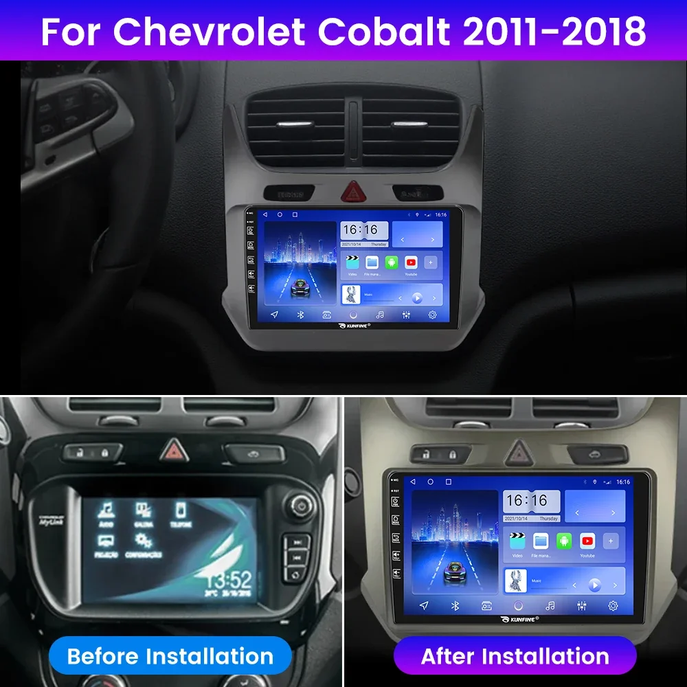 Android Car Radio For Chevrolet Cobalt 2011-2018 Car Stereo 2Din Octa Core GPS Navigation Player IPS Screen Carplay Android Auto