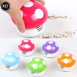 Handheld Mini Desktop Vacuum Cleaner Mushroom Shape Cleaner Desk Cleaner Eraser Dust Paper Dust Sweeper