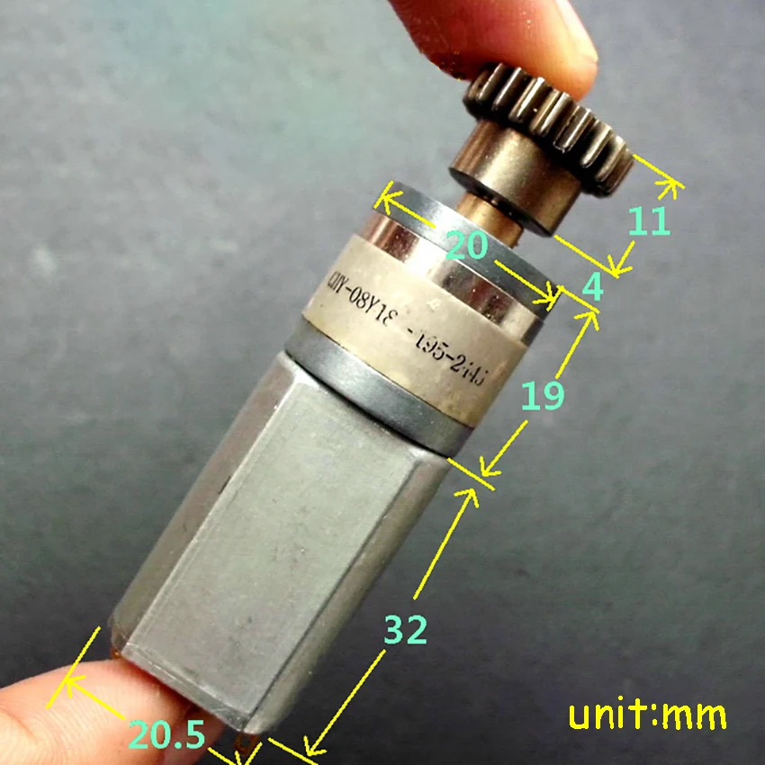 DC5-24V 22-45RPM 30mA 180 Precision Geared Motor Reduction Ratio 195:1 Metal Gearwheel Carbon Brush Micro Motor Deceleration