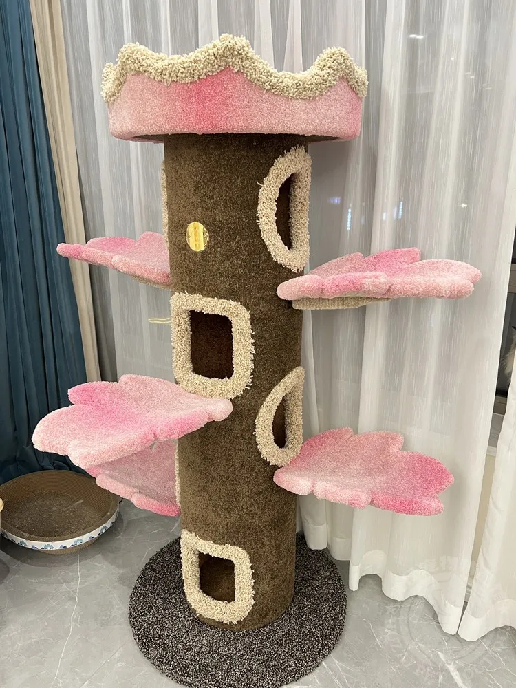 A Tree Cat Climbing Frame Customized Sunflower Cat Tree Cat Castle Cat Nest Scratch Resistant and Durable