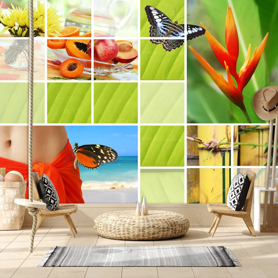 Custom Photo Self Adhesive Wallpaper for Living Room Contact Wall Art Papers Home Decor SPA Nail Salon Renovation Covering Mural
