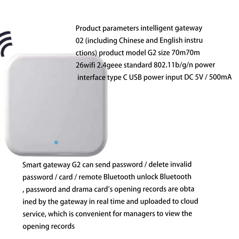 Imagem -04 - Bluetooth Fechadura Eletrônica Inteligente Adaptador Wifi Gateway para tt Lock App 5x g2