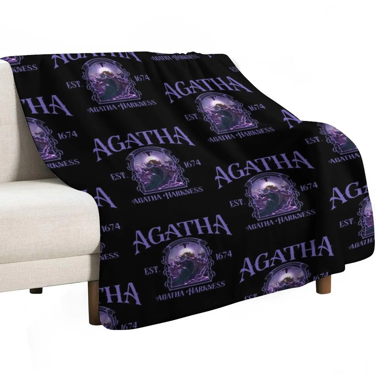 Agatha Harkness EST 1674 Throw Blanket Soft Big christmas gifts Sofa bed plaid Extra Large Throw Decorative Beds Blankets