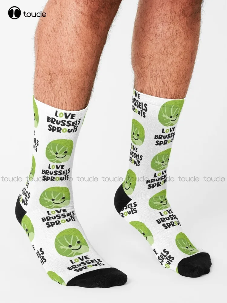 Love The Brussels Sprouts Socks Running Socks For Men Unisex Adult Teen Youth Socks 360° Digital Print Harajuku Streetwear Gift