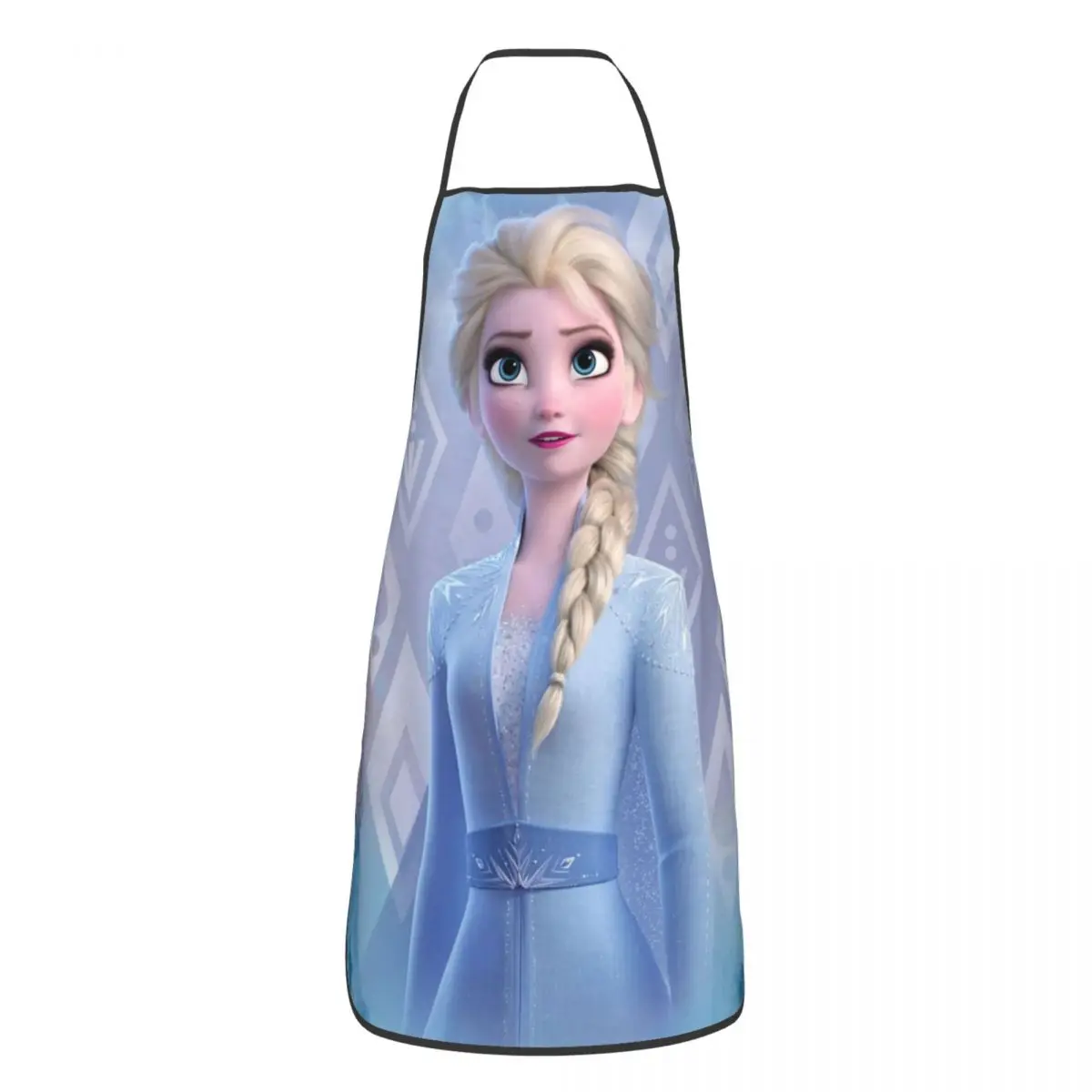 Custom Animated Frozen Elsa Princess Aprons for Men Women Cartoon Adult Unisex Kitchen Chef Bib Tablier Cuisine Cooking Baking