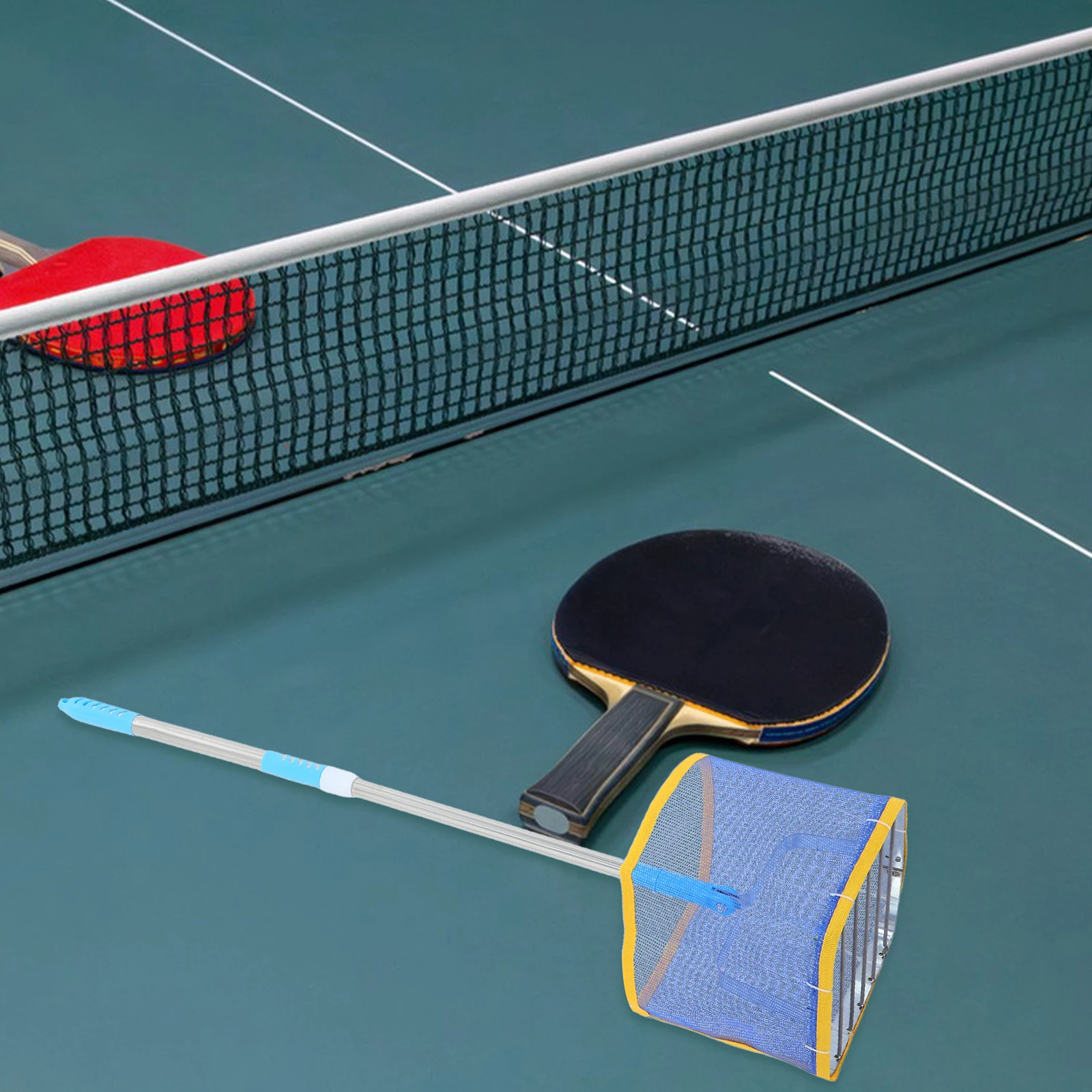 

Portable Table Tennis Ball Picker Telescopic Large Capacity Ball Retriever Pingpong Collector for Training Practice