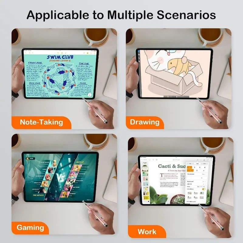 Стилус 2 в 1, двойной наконечник для iPad, планшета, телефона, рисования, письма, высокоточный емкостный наконечник диска, сенсорные ручки без зарядного экрана