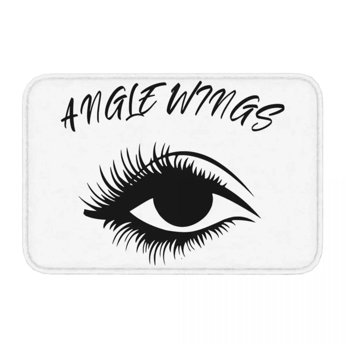 Bath Mat Eyes Plush Eyelash Angle Wings Rug Home Doormat Living Room Carpet Entrance Door